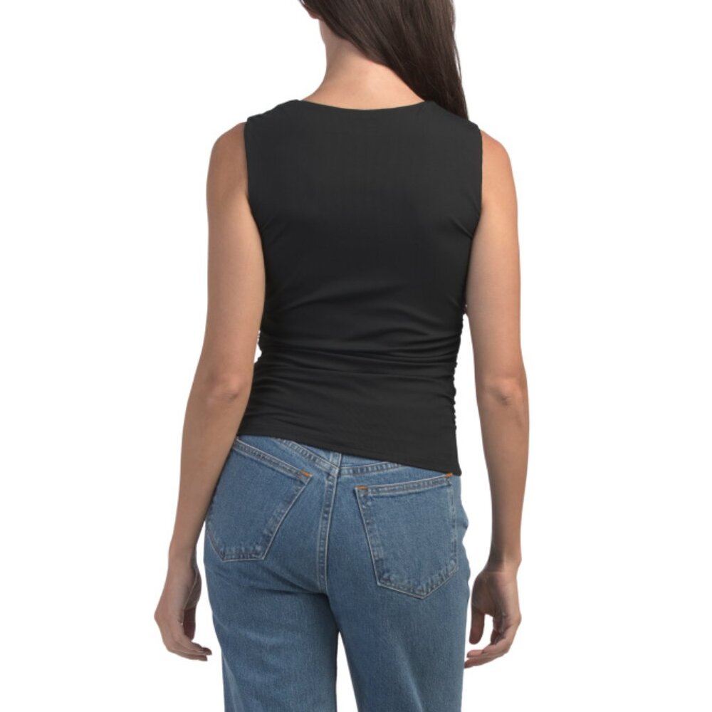 Sunday Edition Black Square Neck Basic Top - image 2